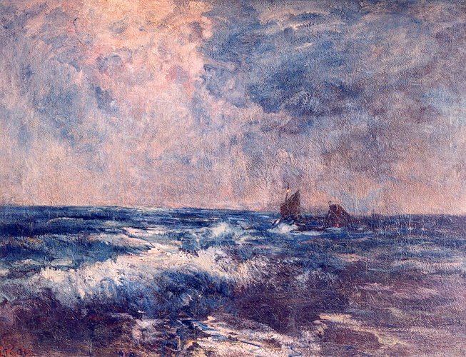Guillaume Vogels, Clair de lune à Coxyde (Moonlight at Coxyde) (c 1891), oil on canvas, 88 x 118 cm, Location not known. Wikimedia Commons.