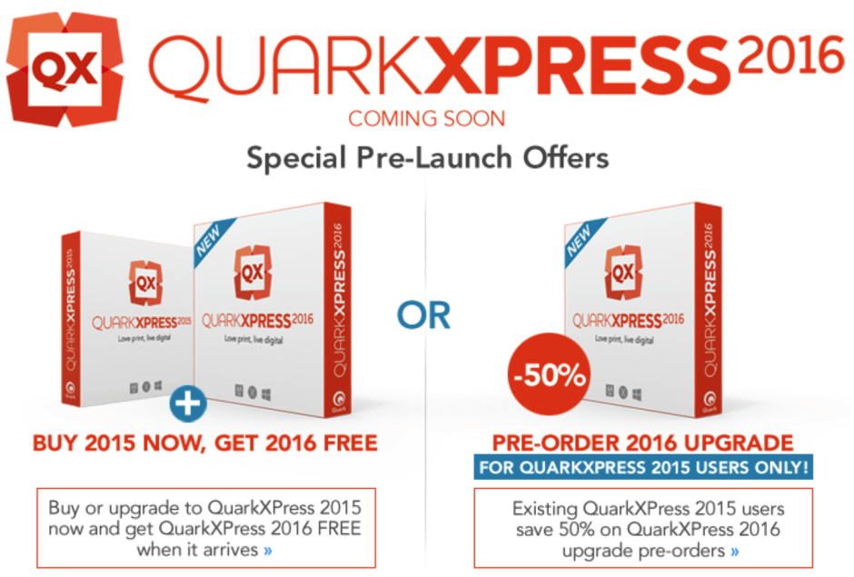Purchase QuarkXPress 2016