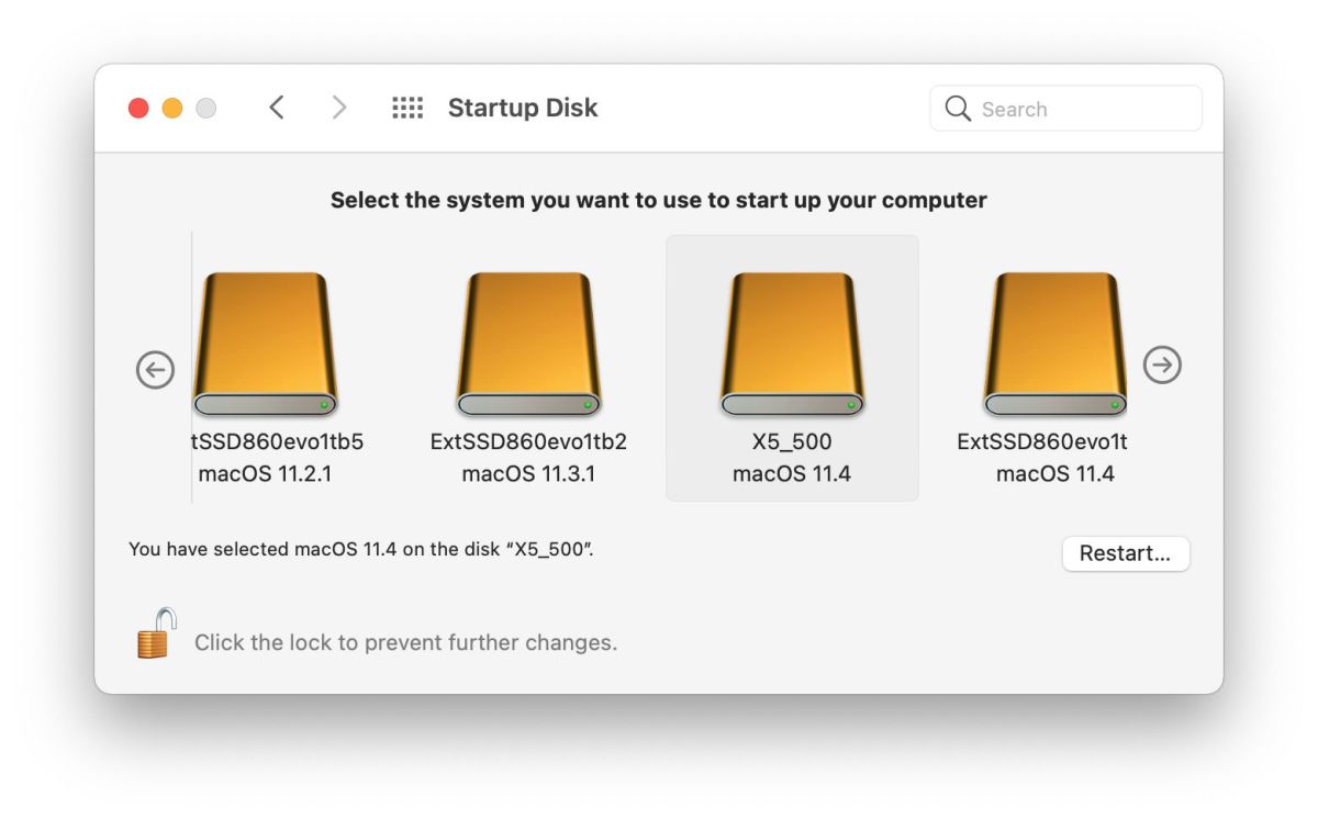 I’m delighted to report that five months after I wrote that M1 Macs had problems starting up from external disks, Apple has finally fixed Big Su